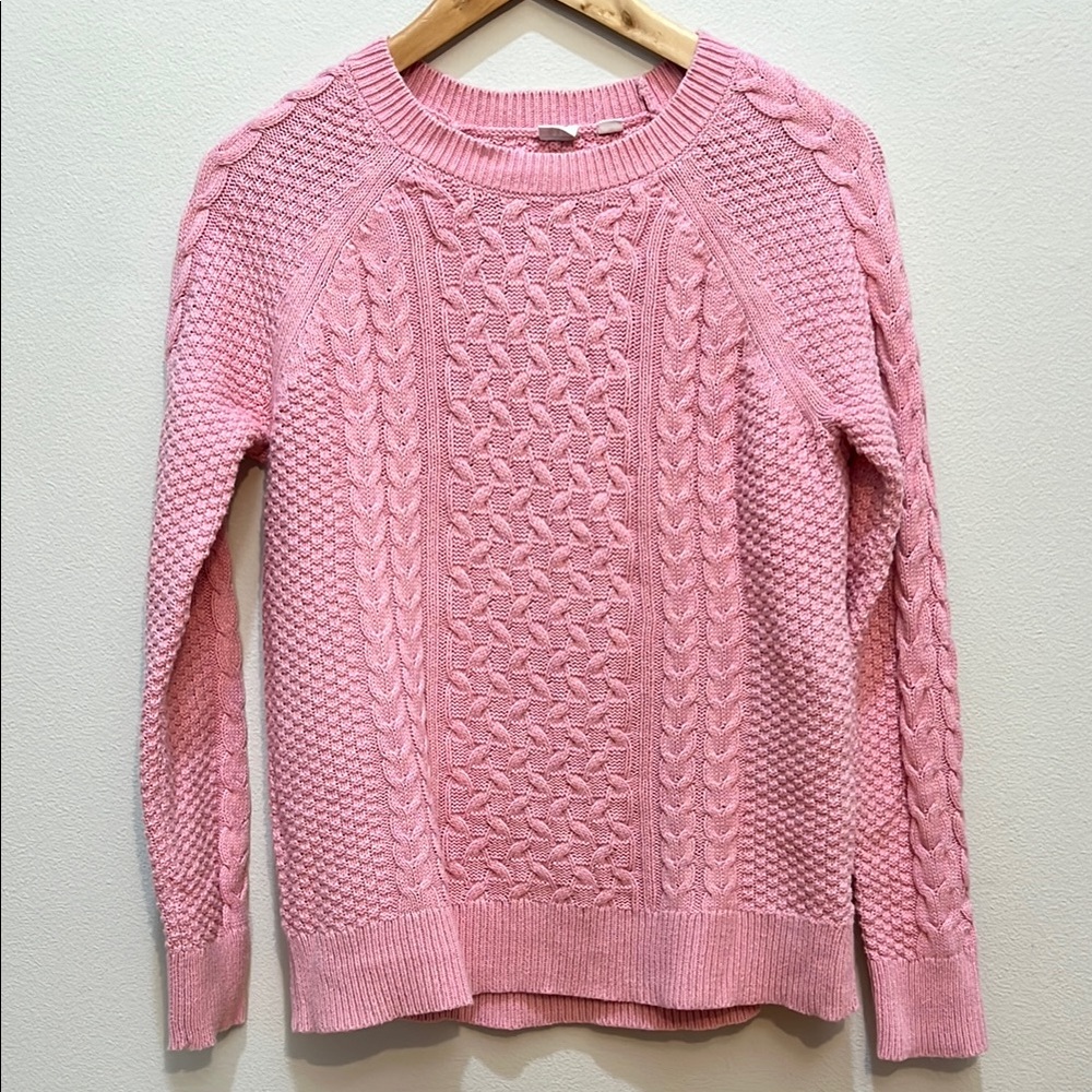 GAP long sleeves Peach/Pink Cotton Cable Knit Sweater